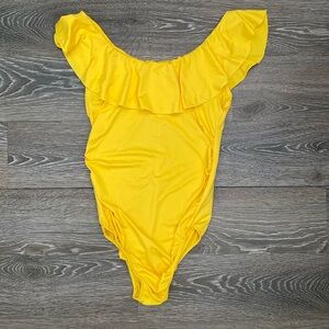 Yellow One-Piece Swimsuit